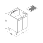  Lavatoio Xilon Lavanderina cm 60x60 colore Bianco opaco by CeramicStore | Lo specialista del tuo bagno