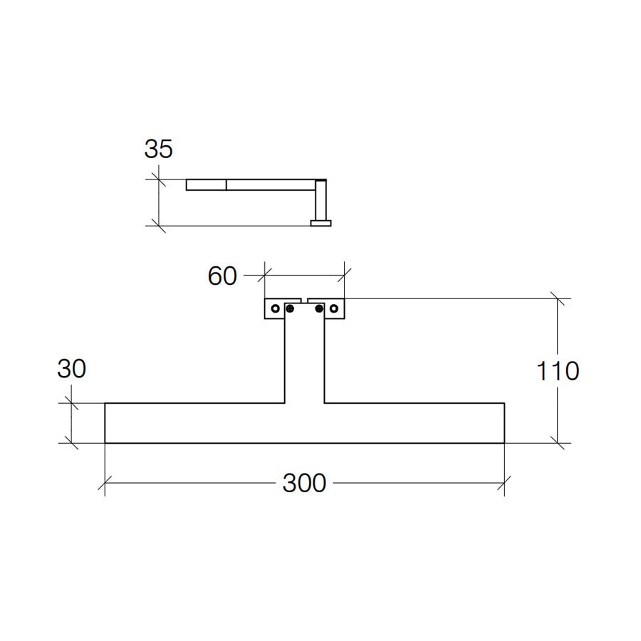  Lampada specchio a Led squadrata in alluminio cromato Lineabeta Ciari Distanza dallo specchio cm 11 by CeramicStore | Lo specialista del tuo bagno
