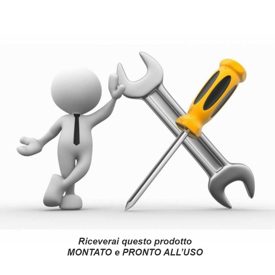  Mobile coprilavatrice 124X60 cm con lavatoio e piano di appoggio. Versione con vasca a Destra MADE IN ITALY by CeramicStore | Lo specialista del tuo bagno