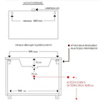  lavabo e specchiera con Led modello Clara 105 - Olmo Caffà¨ by CeramicStore | Lo specialista del tuo bagno