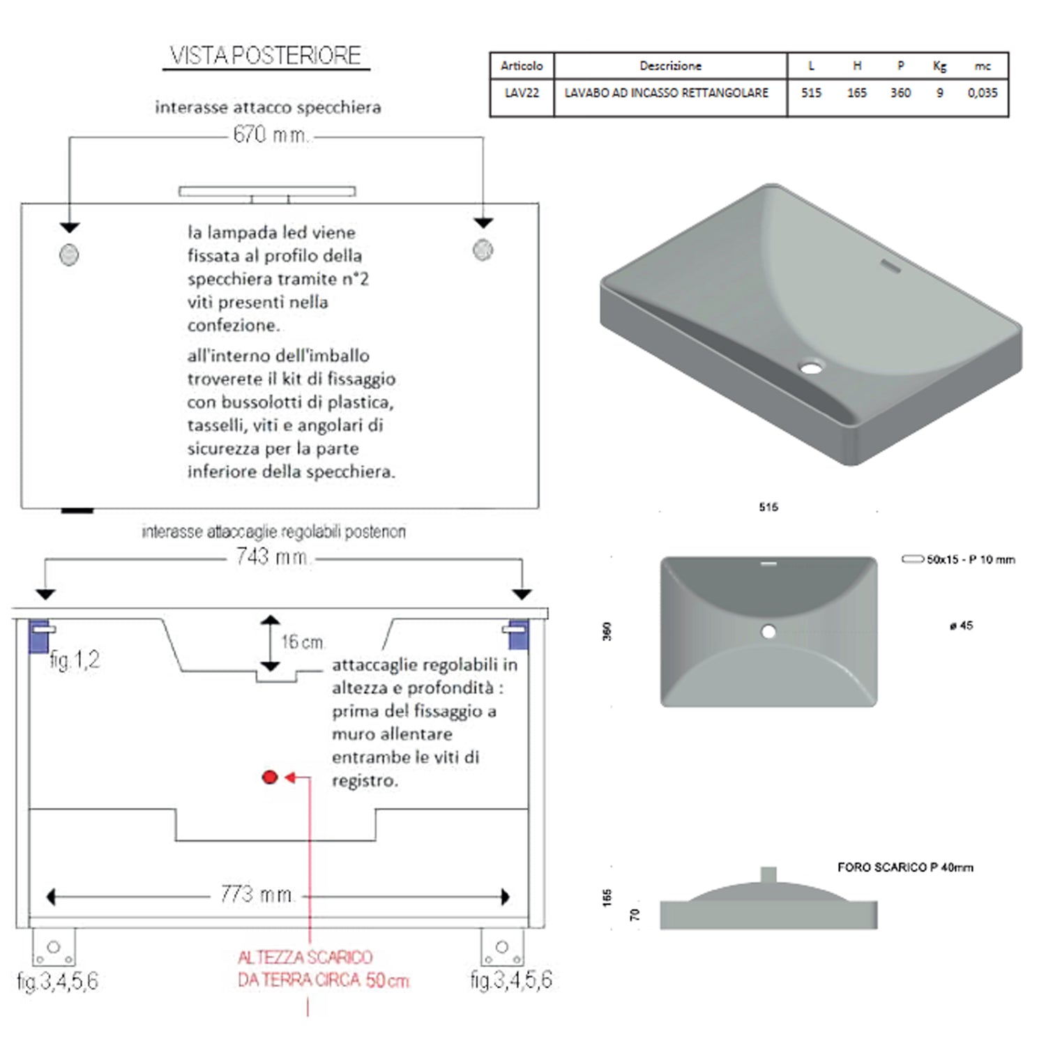  Mobile bagno sospeso cm 80 con lavabo e specchiera modello Mia finitura Noce/Grafite Opaco by CeramicStore | Lo specialista del tuo bagno