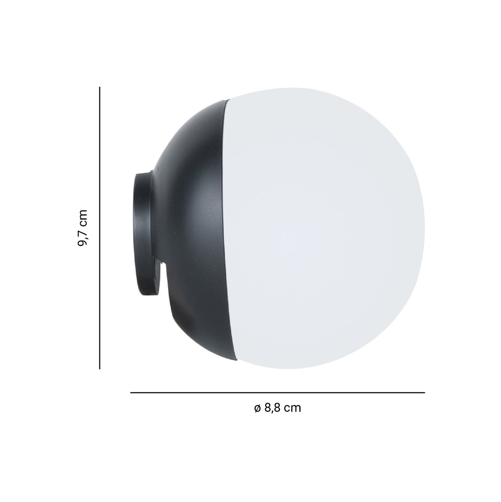  Lampada led tonda per specchio di Gedy modello Delos - Nero Matt by CeramicStore | Lo specialista del tuo bagno