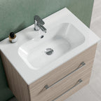  Mobile bagno sospeso con lavabo e specchio retroilluminato color Olmo Rousseau modello Gio' 02 60 cm by CeramicStore | Lo specialista del tuo bagno