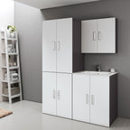 Composizione Mobili Lavanderia Area51-01 con lavatoio e moduli lavatrice ed asciugatrice - Bianco Laccato Opaco by CeramicStore | Lo specialista del tuo bagno