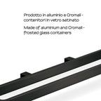  Portasalviette attrezzabile 5447 Gedy serie Lounge - Nero Matt