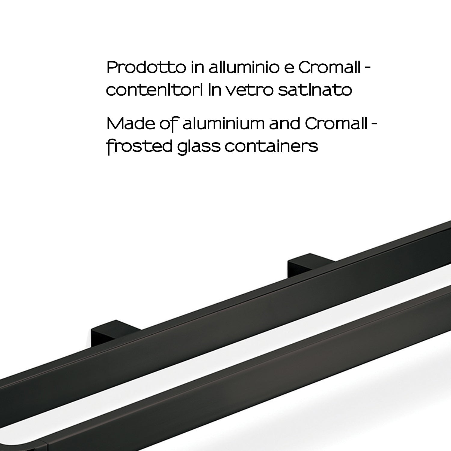  Portasalviette attrezzabile 5447 Gedy serie Lounge - Nero Matt