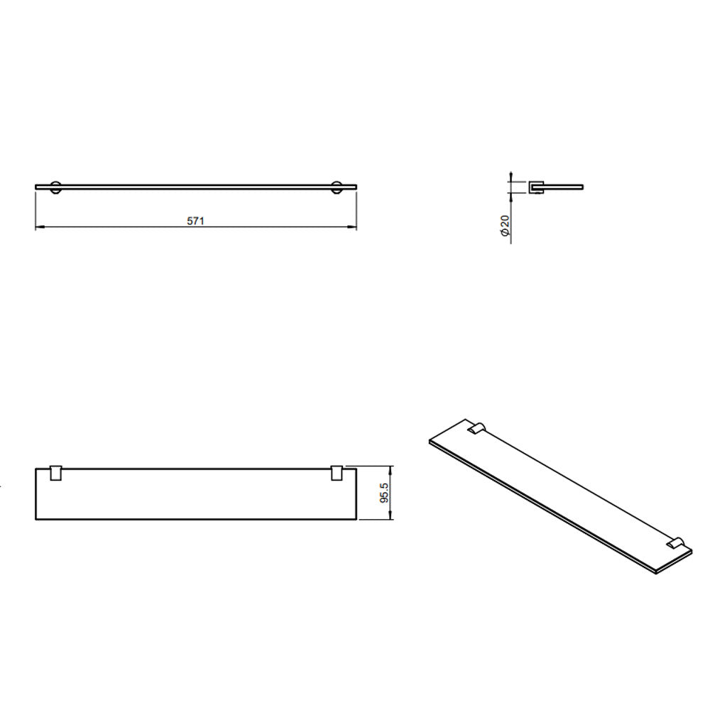 5 cm - Supporti lucidi by CeramicStore | Lo specialista del tuo bagno