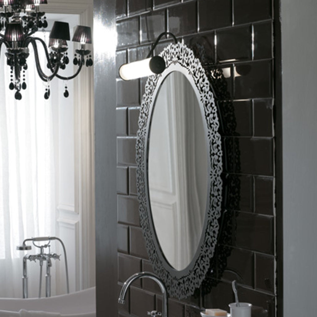  Specchio con cornice in metallo finitura anticato cm 71x95h collezione Paestum Globo by CeramicStore | Lo specialista del tuo bagno