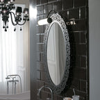  Specchio con cornice in metallo finitura anticato cm 71x95h collezione Paestum Globo by CeramicStore | Lo specialista del tuo bagno