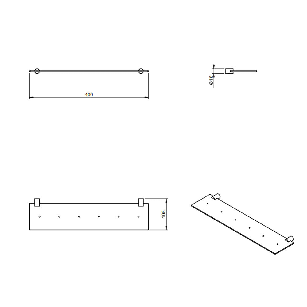 5x40x2 cm - Nera by CeramicStore | Lo specialista del tuo bagno