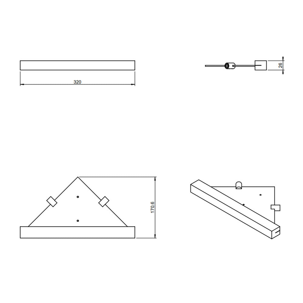  Mensola sospesa ad angolo in acciaio inox della collezione 'Logic' by Cosmic - Nera by CeramicStore | Lo specialista del tuo bagno