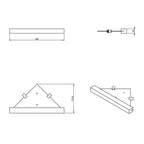  Mensola sospesa ad angolo in acciaio inox lucido della collezione 'Logic' by Cosmic by CeramicStore | Lo specialista del tuo bagno