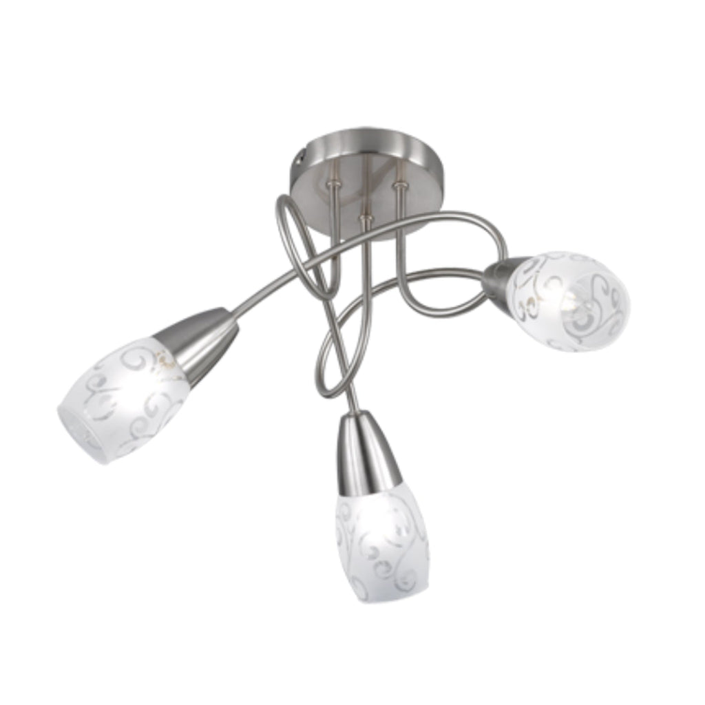 Plafoniera Colmar con 3 luci - Vetro satinato by CeramicStore | Lo specialista del tuo bagno