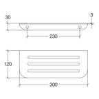  Mensola doccia in acciaio inox Lucido Lineabeta collezione Roersa da cm 30