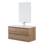 900217 - Mobile bagno sospeso 100 cm con lavabo e specchio â€“ Collezione Revival Cubi&co