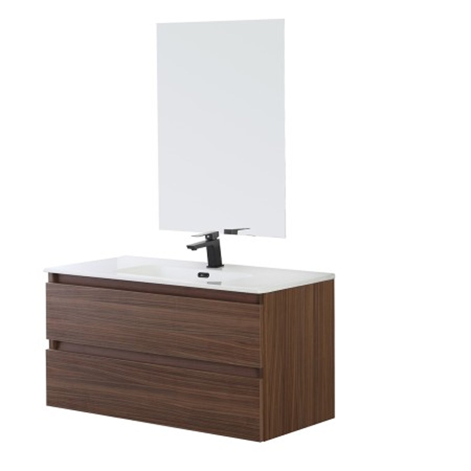 900212 - Mobile bagno sospeso 80 cm con lavabo e specchio - Collezione Revival Cubi&Co
