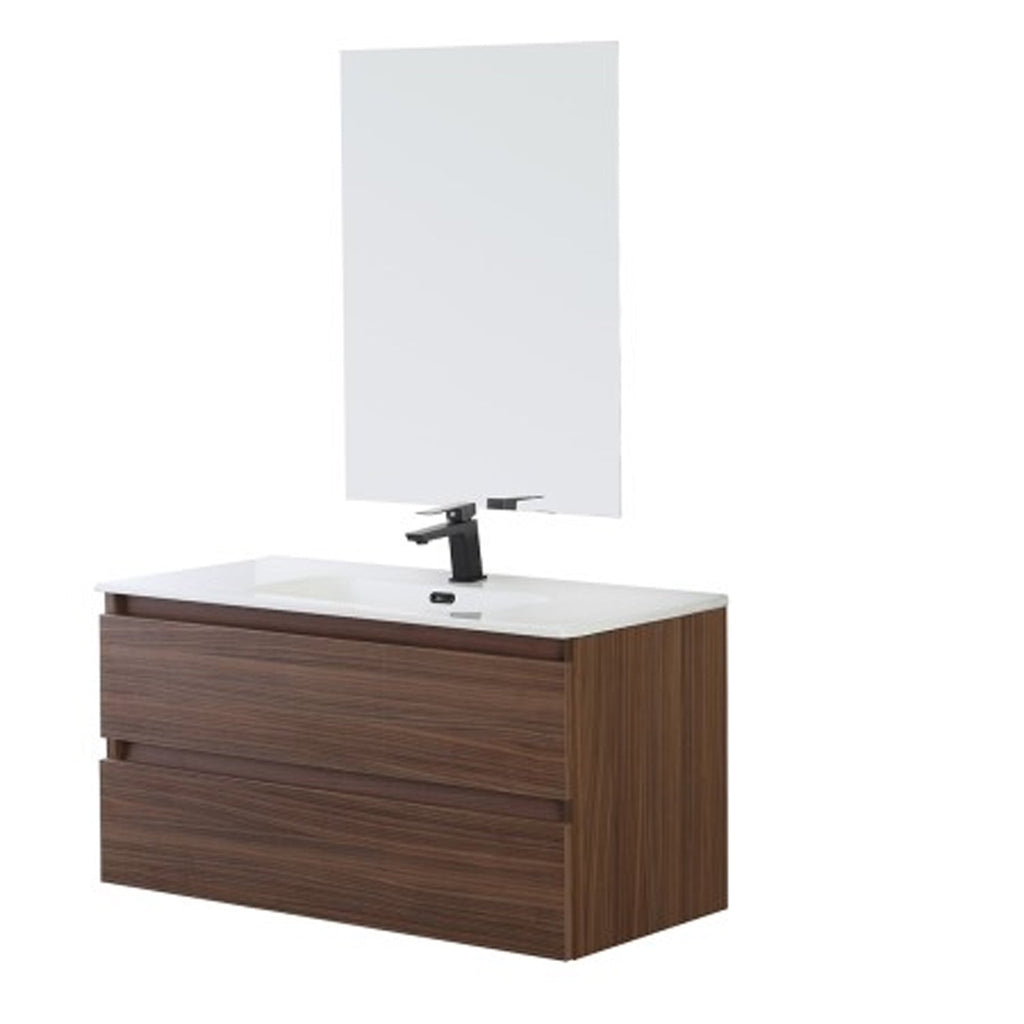 900216 - Mobile bagno sospeso 100 cm con lavabo e specchio - Collezione Revival Cubi&Co