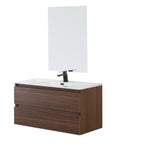 900216 - Mobile bagno sospeso 100 cm con lavabo e specchio - Collezione Revival Cubi&Co