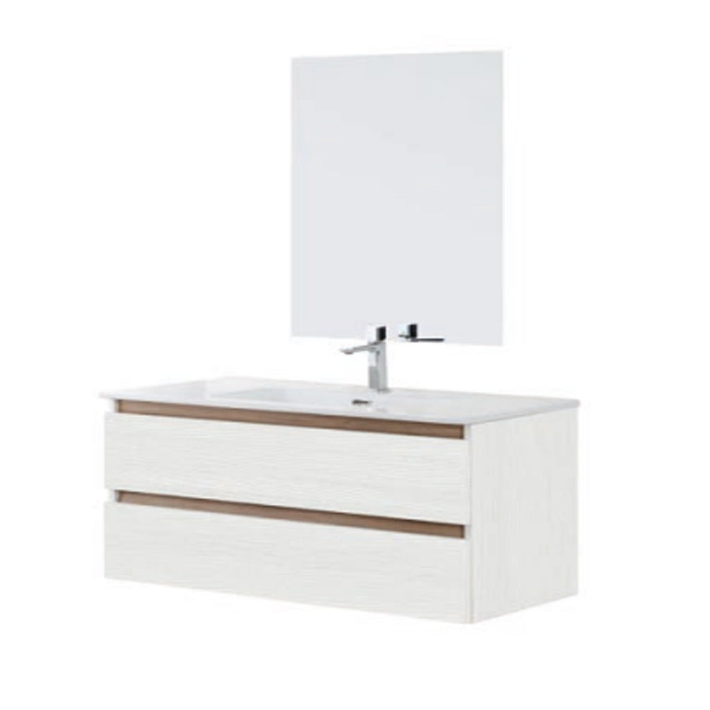 900272 - Mobile bagno sospeso 80 cm con lavabo e specchio - Collezione Revival Cubi&Co