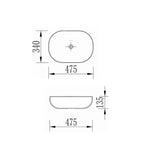 900234 - Composizione Bagno Sospesa Lunghezza 100 cm con Lavabo in Appoggio e Cassetti Soft-Close - Collezione Revival Cubi&co