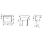  Lavatoio da appoggio modello Messico in ceramica 60x50 cm H. 35 cm by CeramicStore | Lo specialista del tuo bagno