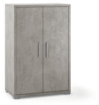 Mobile multiuso a 2 ante e 2 ripiani con maniglia satinata finitura frontale e laterale cemento by Sarmog by CeramicStore | Lo specialista del tuo bagno