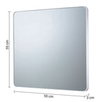  Specchio quadrato 55x55 cm di Gedy con cornice in resine termoplastiche - Bianco by CeramicStore | Lo specialista del tuo bagno