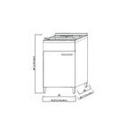 Mobile lavatoio da terra Cubi&Co linea Star 45 cm con vasca in resina - Rovere dolomite