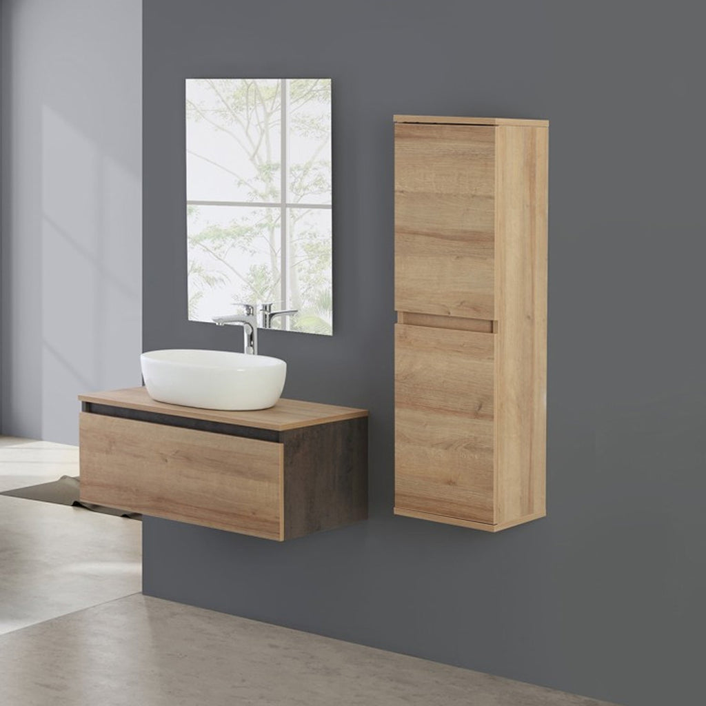 900231 -Composizione Bagno Sospesa con Lavabo in Appoggio - Collezione Revival Cubi&co