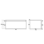 900237- Cassettiera Bagno Sospesa con Frontale in Rovere Collezione Revival Cubi&Co - Rovere di Bordeaux e Ossido Grigio