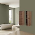 900241 - Pensile Bagno 33x112x30 cm con Ante Slow-Motion Collezione Revival Cubi&co - Rovere di Bordeaux