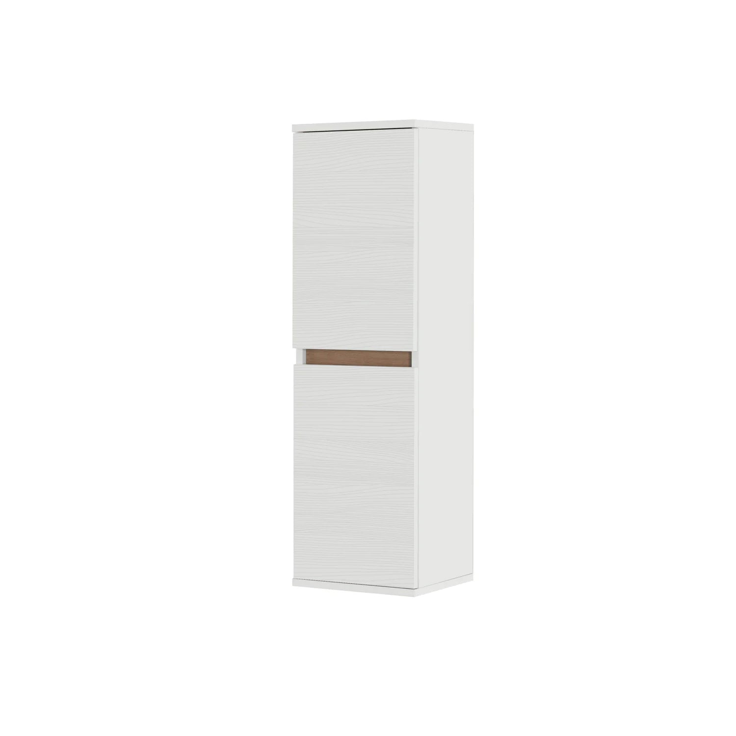 900279 - Pensile Bagno 33x112x30 cm con Ante Slow-Motion Collezione Revival Cubi&co - Bianco Frassinato