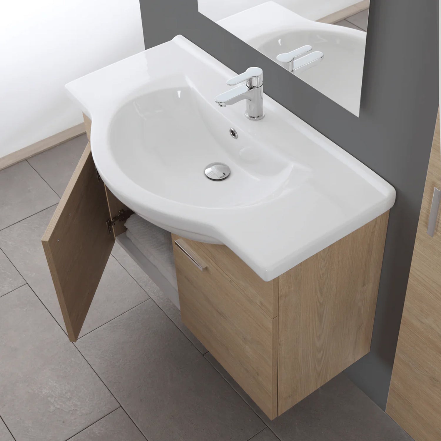 799302 - Composizione Bagno Sospesa 85x63x49