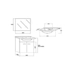 799302 - Composizione Bagno Sospesa 85x63x49
