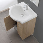 799303 - Composizione Bagno a terra 55x86x49,5 cm con Anta Serie Star Cubi&co - Rovere Dolomite