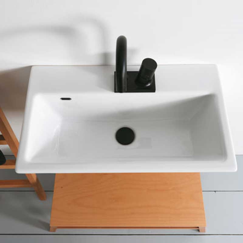  Lavabo sospeso in ceramica Xilon Lavarredo cm 90x50 colore bianco lucido Cod. 995 by CeramicStore | Lo specialista del tuo bagno