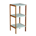 Scaffale a 3 ripiani in bambà¹ colore bambà¹ e bianco by CeramicStore | Lo specialista del tuo bagno