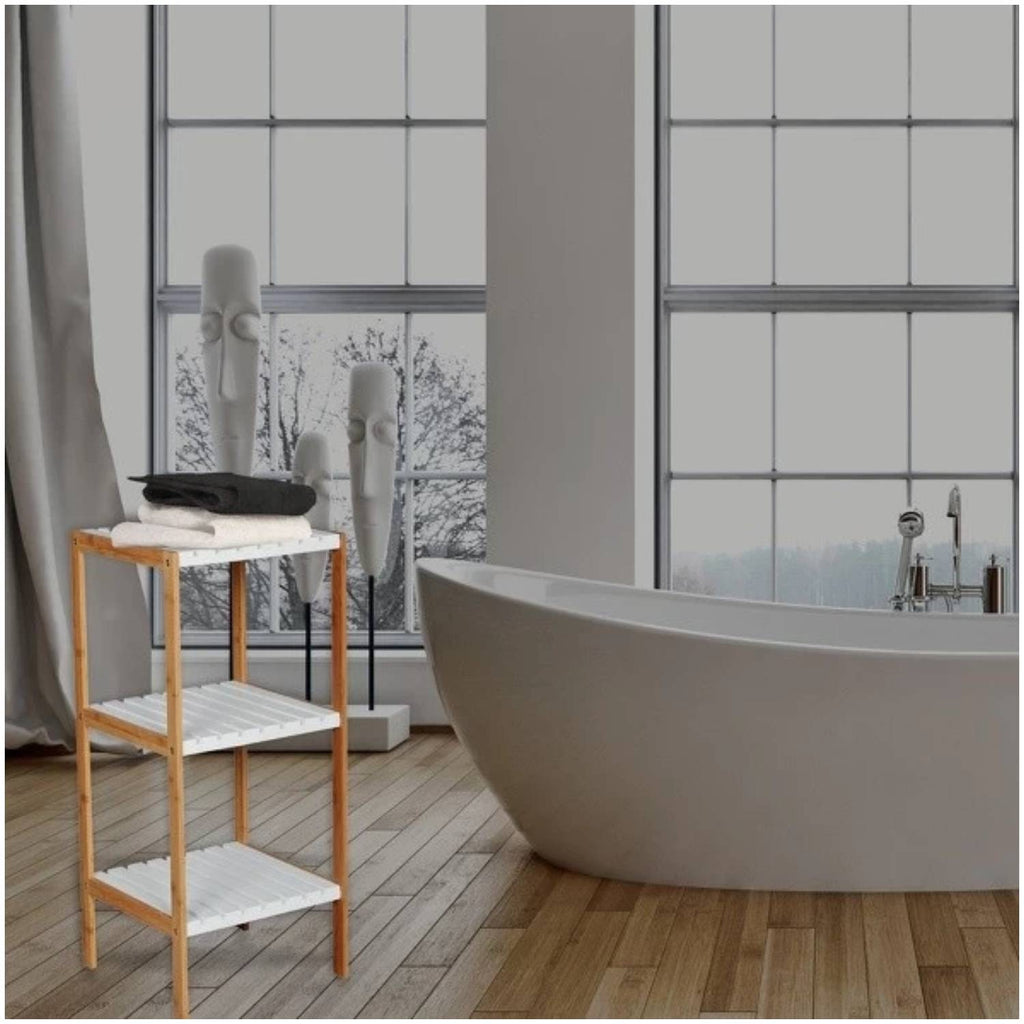  Scaffale a 3 ripiani in bambà¹ colore bambà¹ e bianco by CeramicStore | Lo specialista del tuo bagno