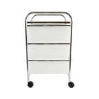  Carrello da bagno 3 cassetti in acciaio colore bianco e cromato by CeramicStore | Lo specialista del tuo bagno