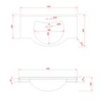  Mobile bagno a terra modello Rimini09 cm 115x195x48 in finitura larice by CeramicStore | Lo specialista del tuo bagno