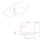  Mobile bagno a terra modello Rimini09 cm 115x195x48 in finitura larice by CeramicStore | Lo specialista del tuo bagno