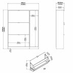  Scarpiera con ante a ribalta e anta in rovere e bianco 102x24cm e H. 125cm by CeramicStore | Lo specialista del tuo bagno