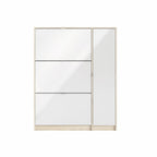 Scarpiera con ante a ribalta e anta in rovere e bianco 102x24cm e H. 125cm by CeramicStore | Lo specialista del tuo bagno