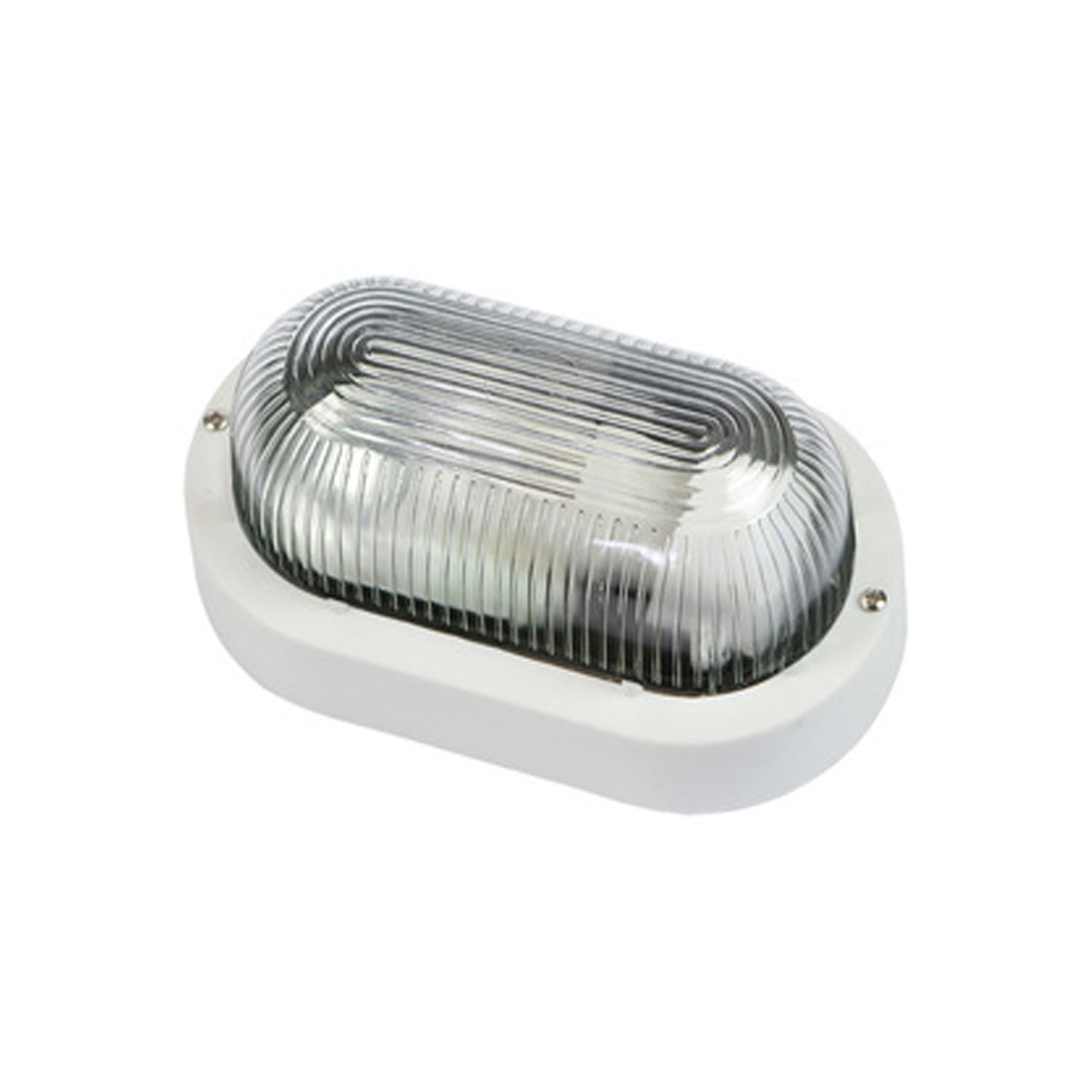 Plafoniera ovale in polipropilene e vetro - Bianco by CeramicStore | Lo specialista del tuo bagno