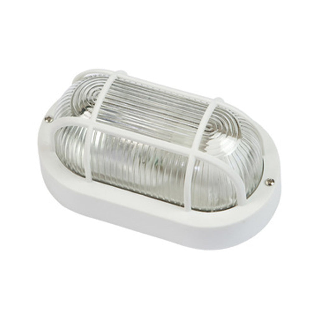 Plafoniera ovale con griglia in materiale termoplastico - Bianco by CeramicStore | Lo specialista del tuo bagno