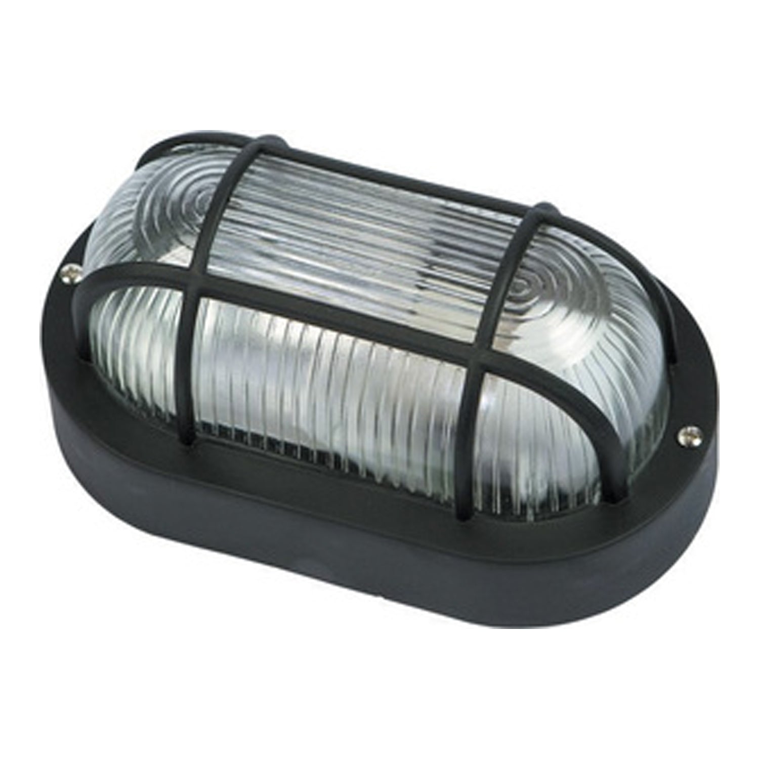 Plafoniera ovale con griglia in materiale termoplastico - Nero by CeramicStore | Lo specialista del tuo bagno