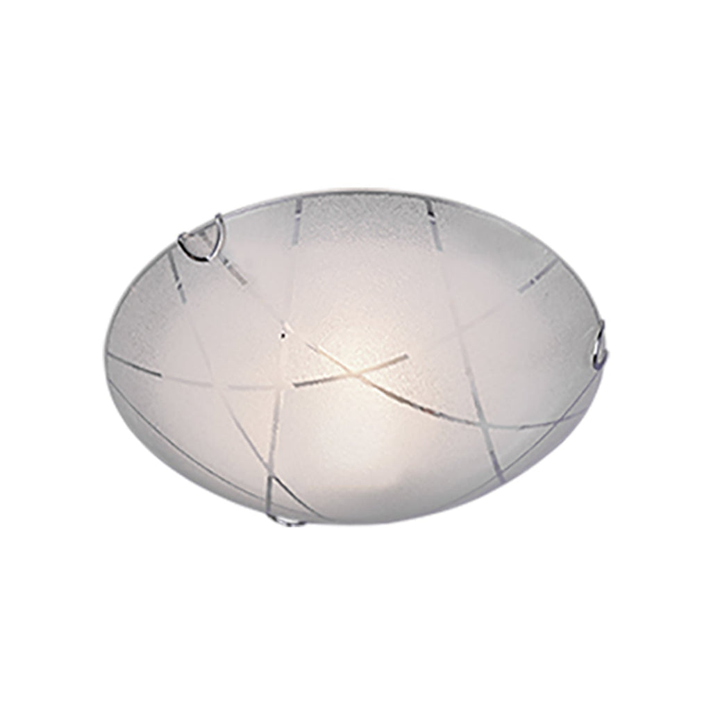 Plafoniera Sandrina Graniglia con righe trasparenti diametro 30 - Bianco by CeramicStore | Lo specialista del tuo bagno