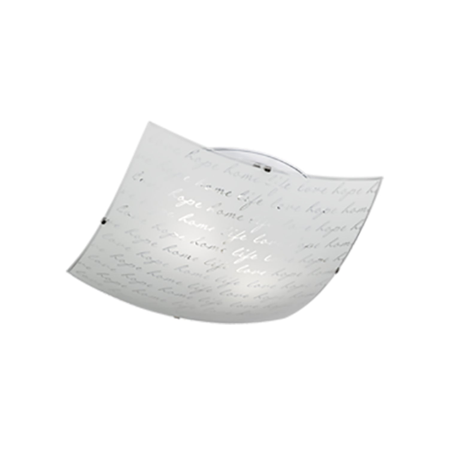 Plafoniera Signa 40x40 cm con decoro Firma - Bianco by CeramicStore | Lo specialista del tuo bagno