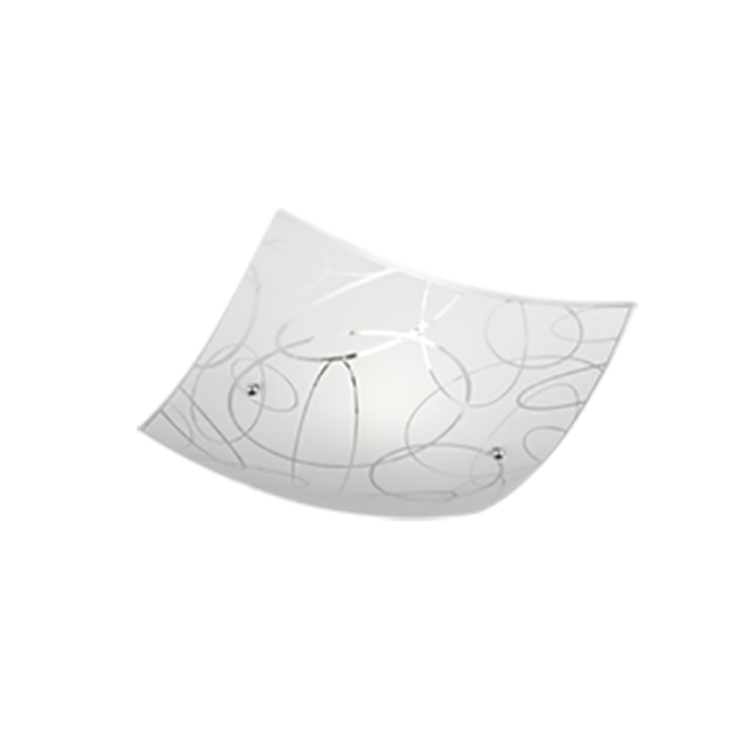 Plafoniera Spirelli 30x30 cm con decoro Cerchi - Bianco by CeramicStore | Lo specialista del tuo bagno