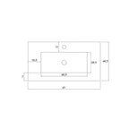 Composizione Bagno Sospesa 80 cm con Consolle in Ceramica e Cassetti Slow Motion Collezione Star Cubi&co - Rovere Dolomite